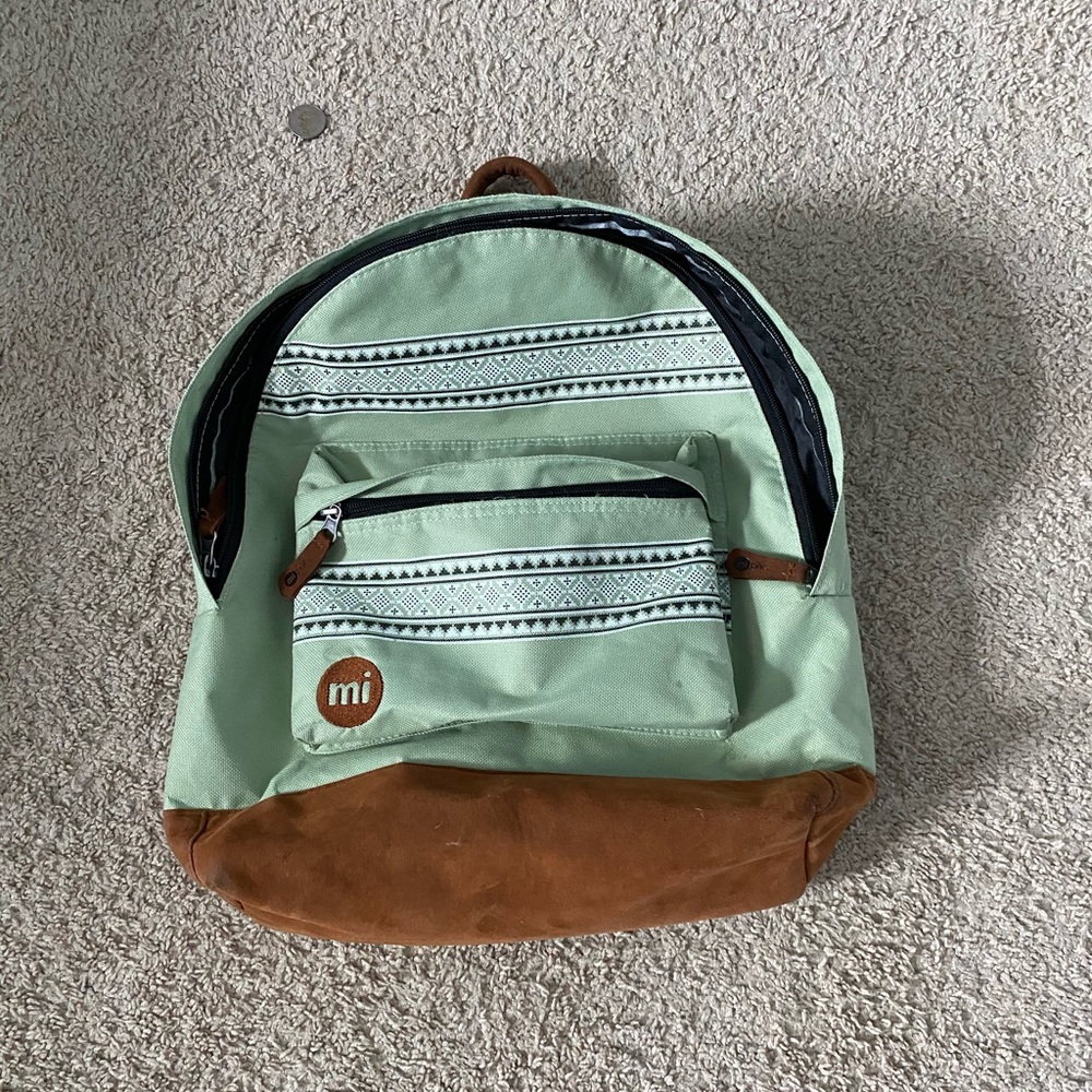 Mint green backpack